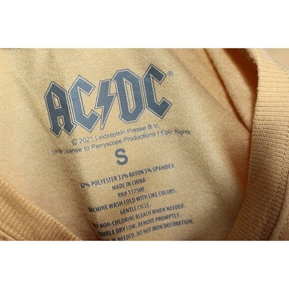 AC/DC World Tour 1979 Sweatshirt, Oversize Drop Shoulder Cut, sz S - fits Large - Picture 4 of 7